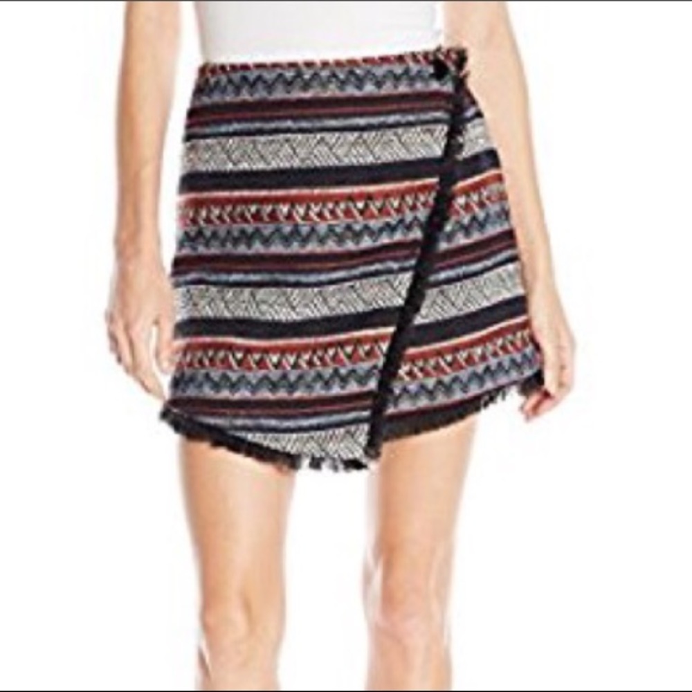 SAM EDELMAN, Woven Wraparound Skirt